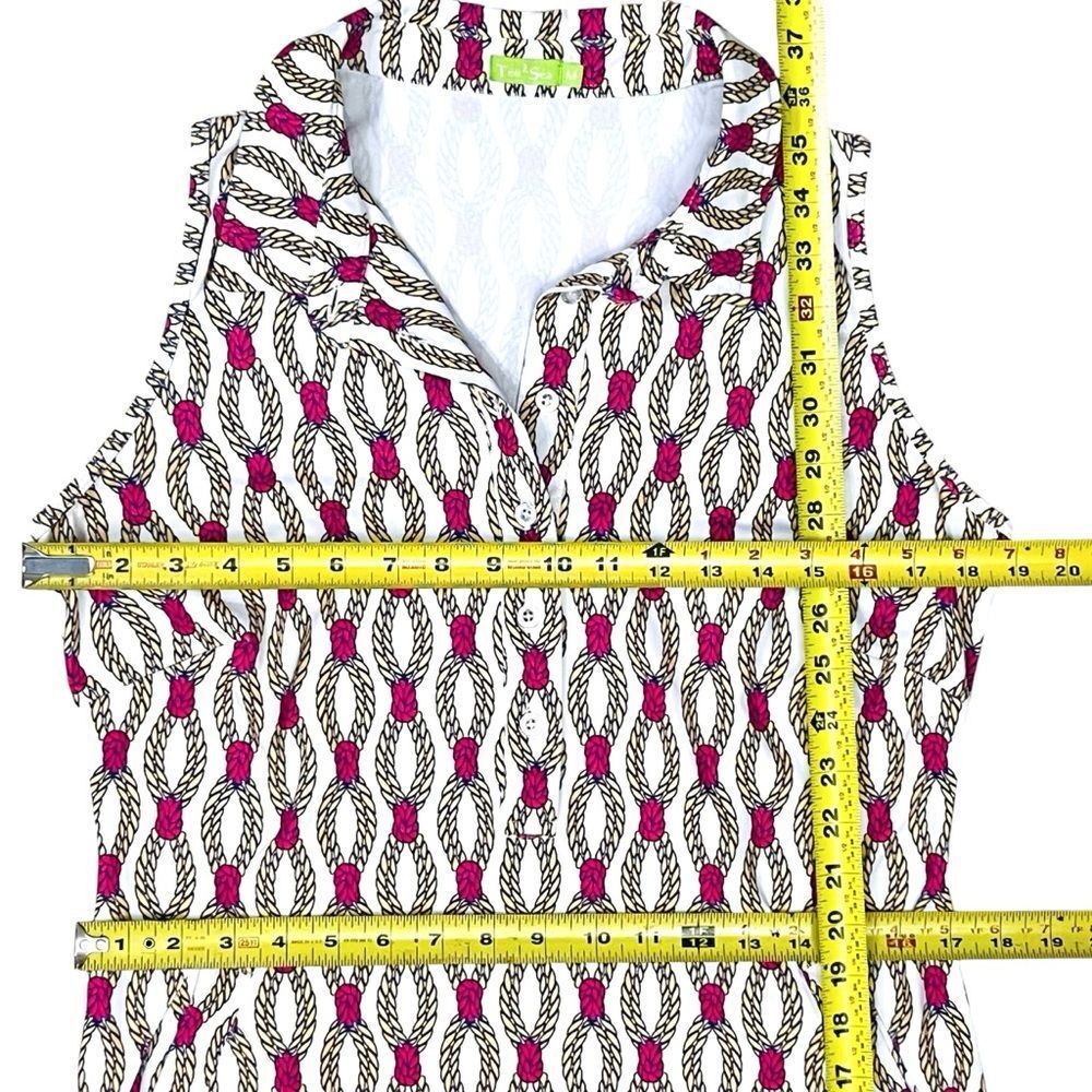Tee 2 Sea Resort Golf Dress Earth/ Friendly Geo/Chain Pockets Made/US M - Picture 10 of 12
